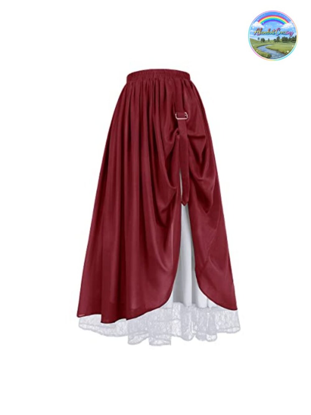 Women's Renaissance Peasant Double Layer Maxi Long Skirt